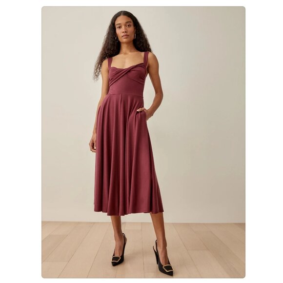 NWOT Reformation Ami Knit Dress Size 4/S Plum - Picture 4 of 8